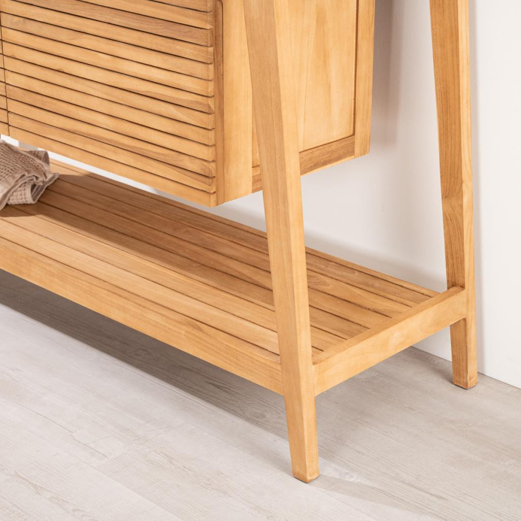 Meuble en teck de salle de bain Scandinave 140 Meuble en teck de salle de bain Scandinave 140