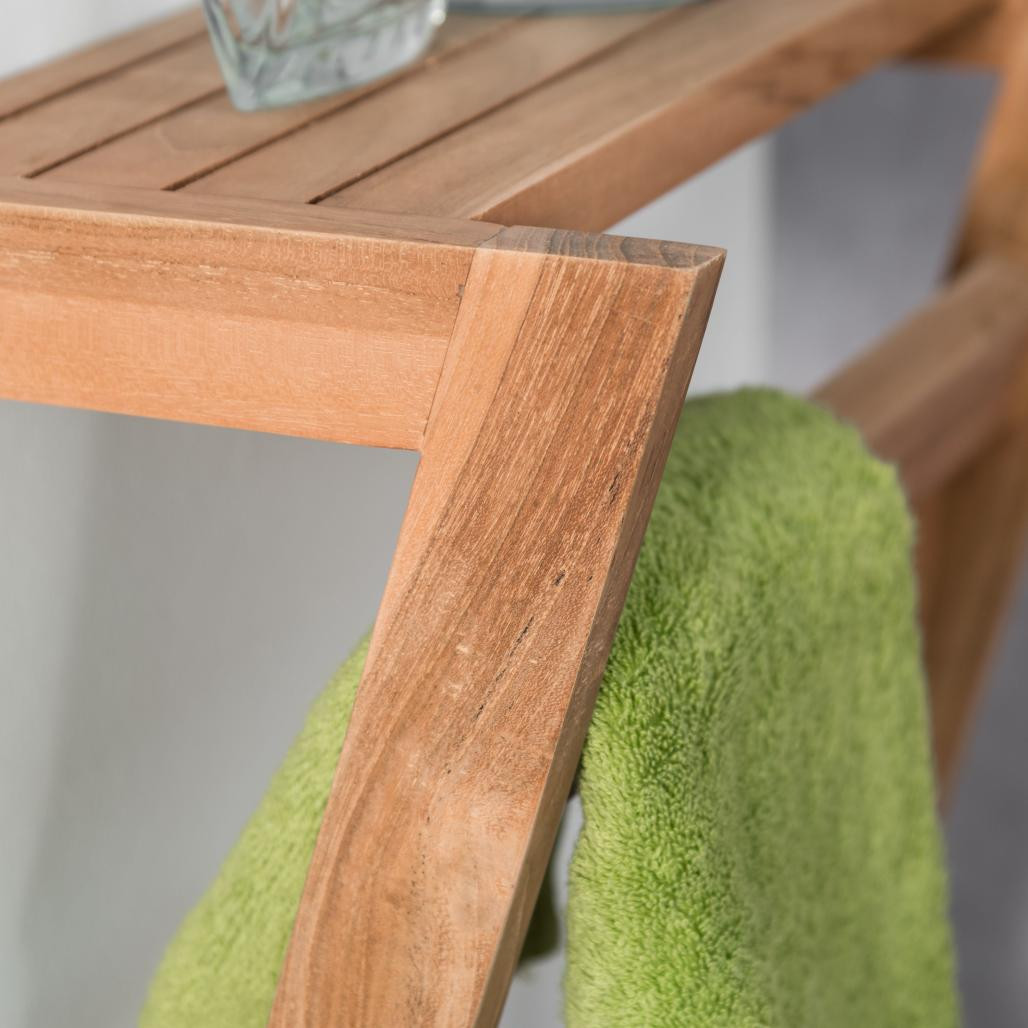 Porte serviette en teck à fixer Porte serviette en teck à fixer