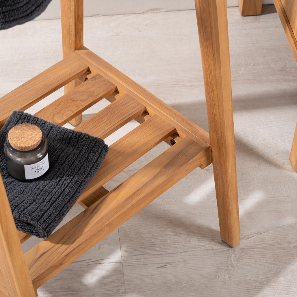 Porte serviette à poser en teck Porte serviette à poser en teck