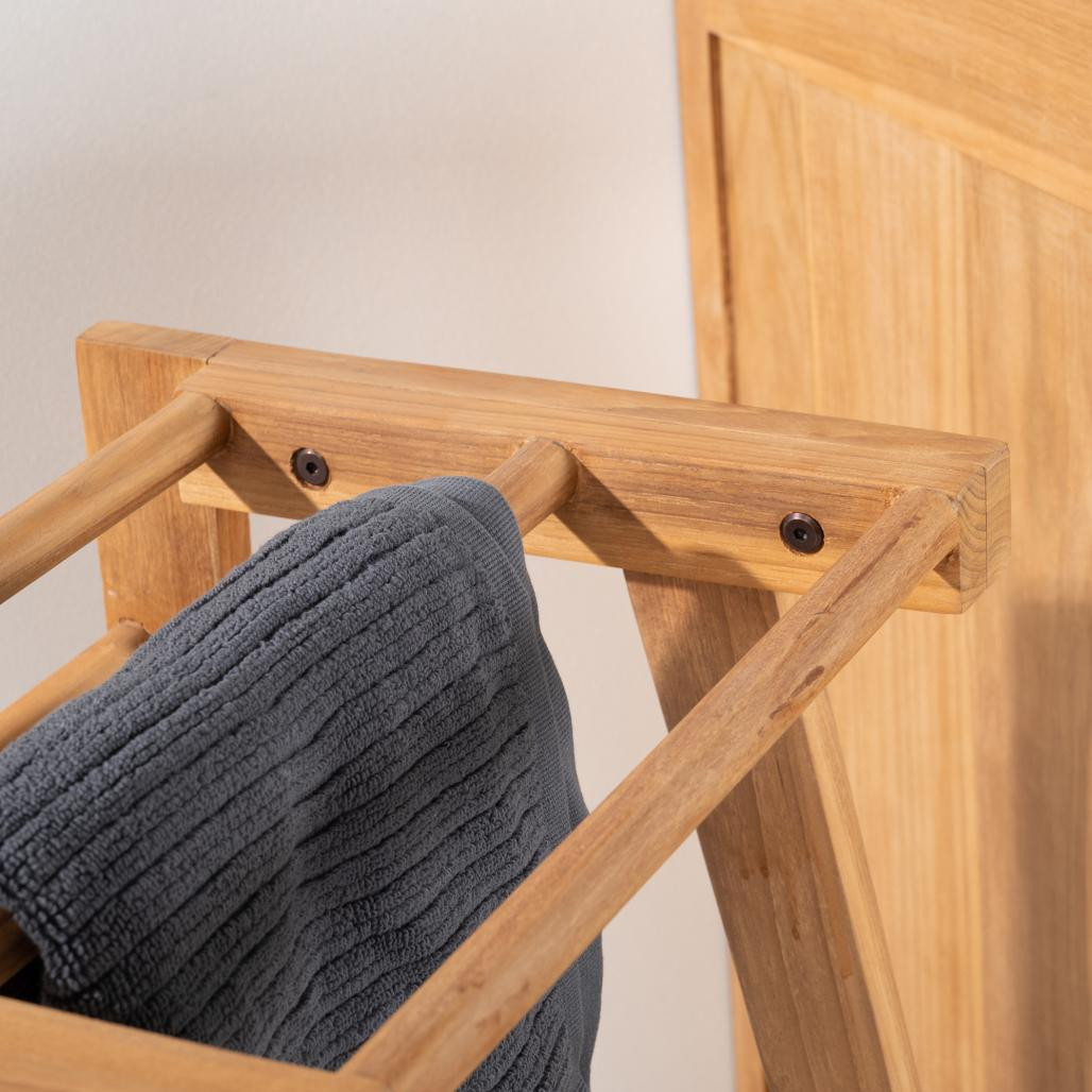 Porte serviette à poser en teck Porte serviette à poser en teck