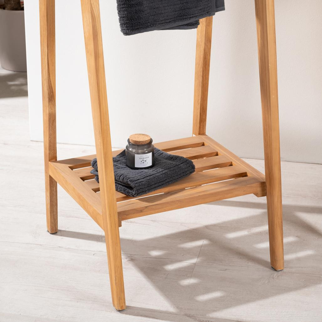 Porte serviette à poser en teck Porte serviette à poser en teck