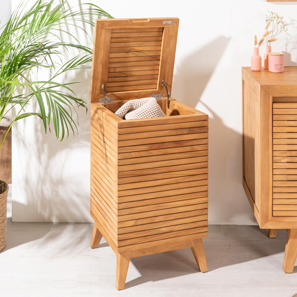 Bac à linge en teck Bac à linge en teck