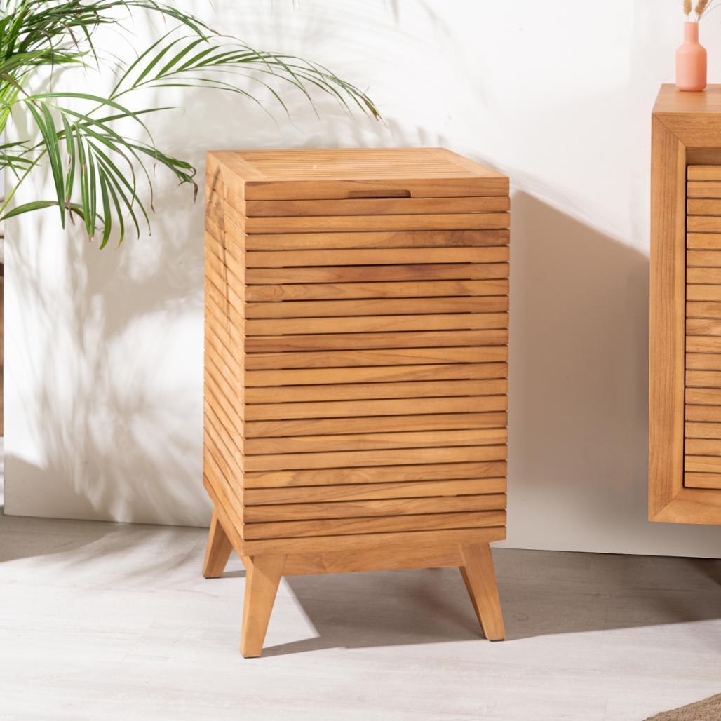 Bac à linge en teck Bac à linge en teck