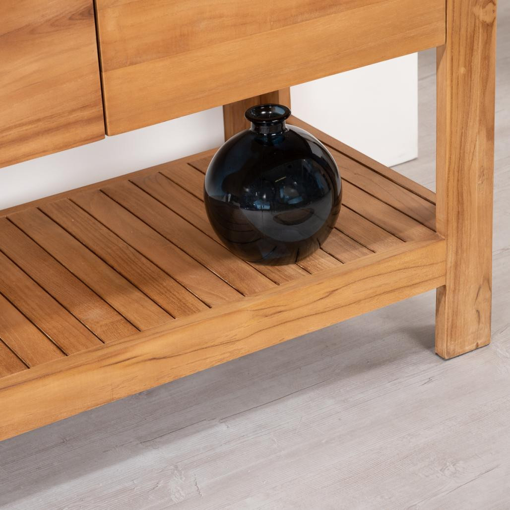 Meuble salle de bain en teck Megève 140 Meuble salle de bain en teck Megève 140