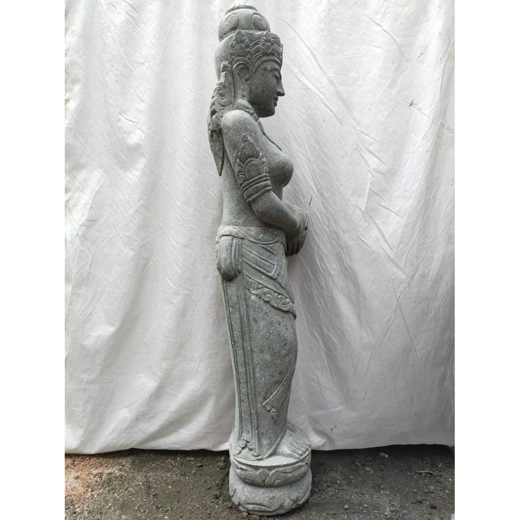 Statue en pierre naturelle verseuse d'eau déesse dewi 2 m Statue en pierre naturelle verseuse d'eau déesse dewi 2 m