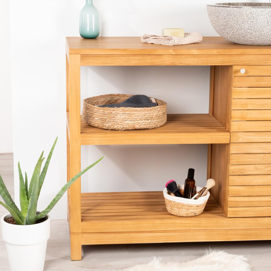 Meuble salle de bain en teck Courchevel 100 Meuble salle de bain en teck Courchevel 100