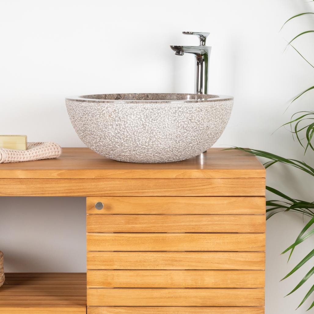 Meuble salle de bain en teck Courchevel 100 Meuble salle de bain en teck Courchevel 100