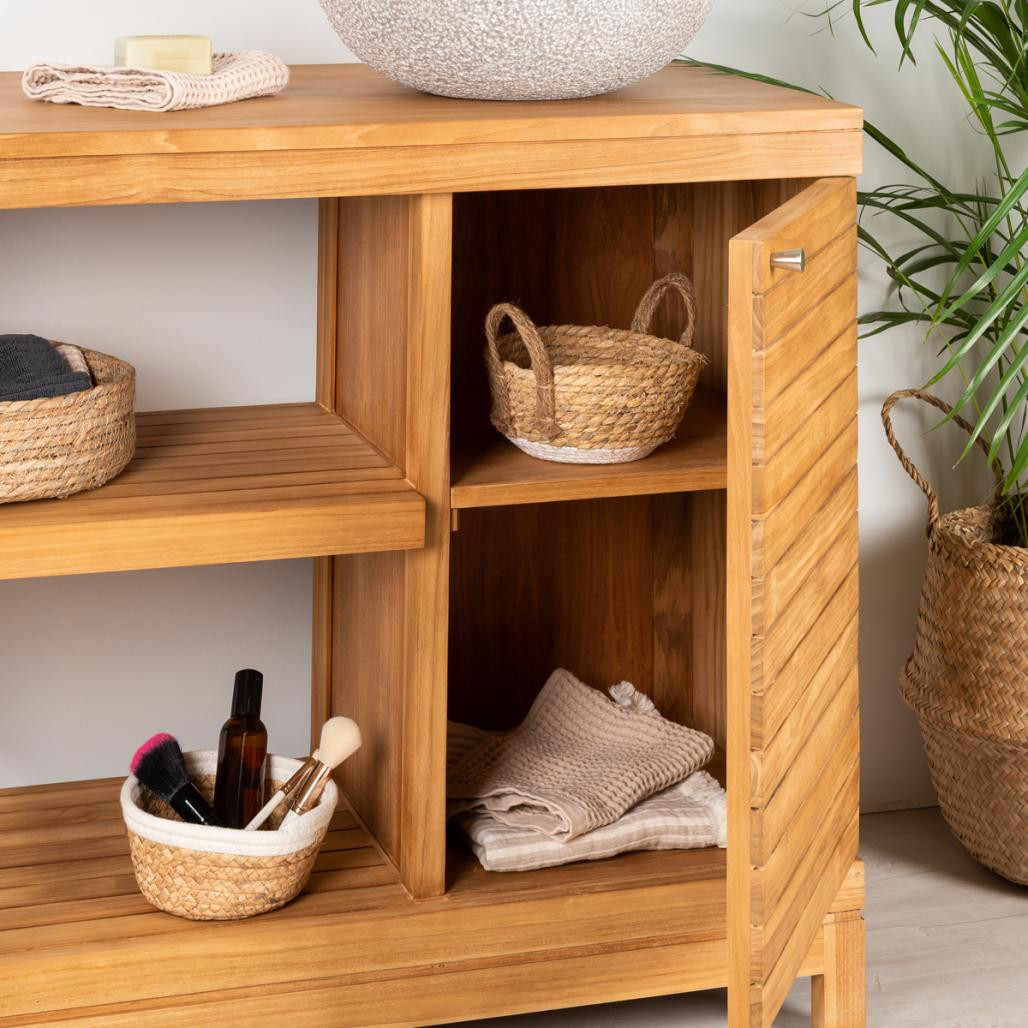 Meuble salle de bain en teck Courchevel 100 Meuble salle de bain en teck Courchevel 100