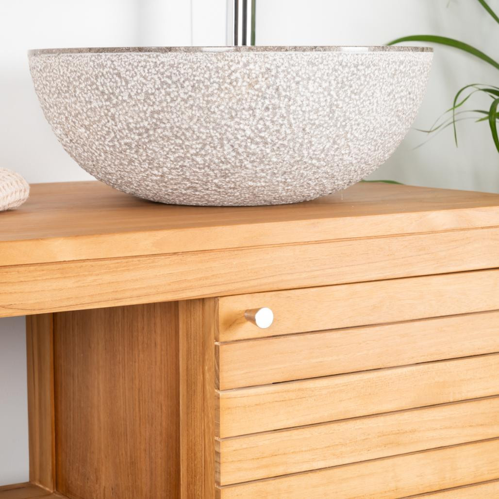 Meuble salle de bain en teck Courchevel 100 Meuble salle de bain en teck Courchevel 100