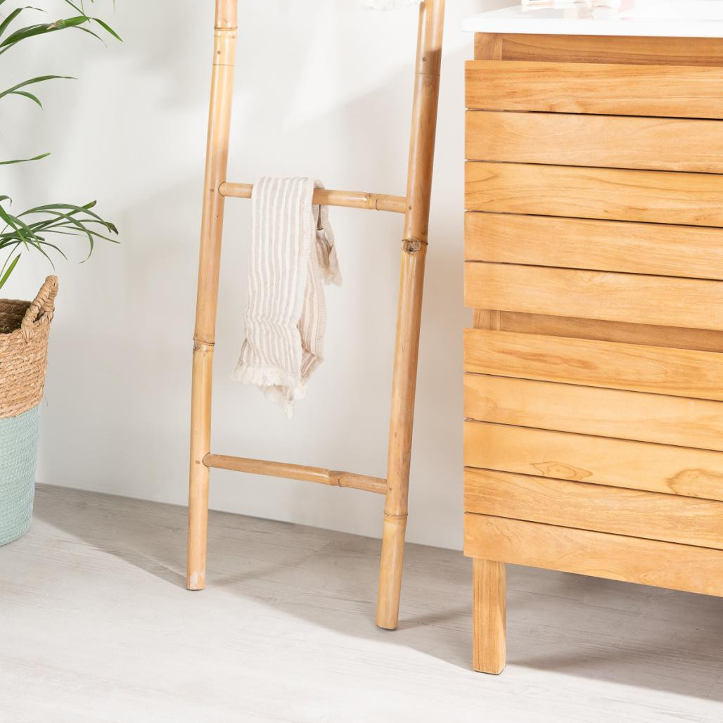 Porte serviette échelle naturel Porte serviette échelle naturel