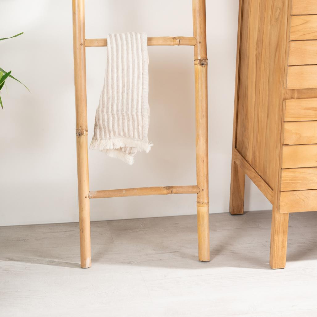 Porte serviette échelle naturel Porte serviette échelle naturel