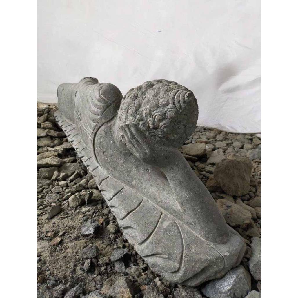 Statue bouddha couché en pierre naturelle 150cm