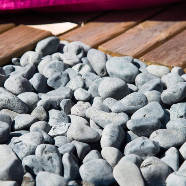5 sacs de galet gris de 10kg