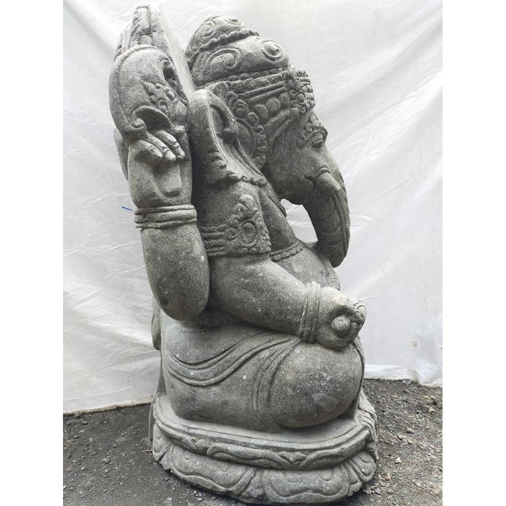Statue de jardin en pierre ganesh extérieur 100 cm Statue de jardin en pierre ganesh extérieur 100 cm