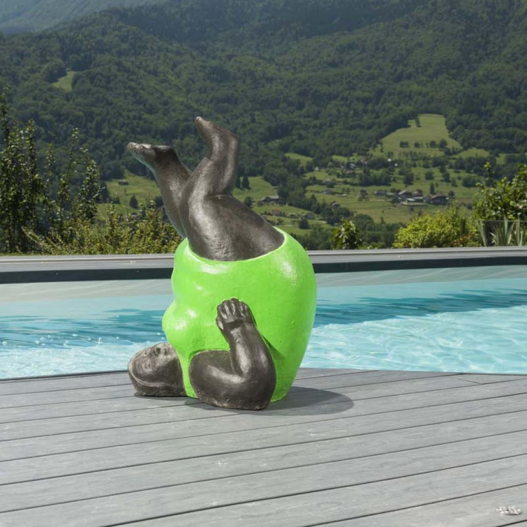 Statue De Jardin Enfant Campagnard 25 Cm Artmitz - Décoration Extérieure Résine, Style Rustique Pour Terrasse Ou Intérieur
