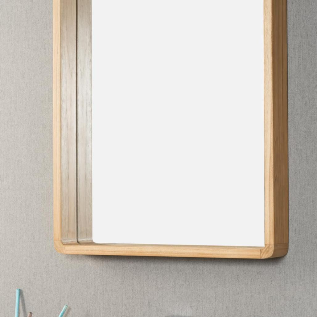 Miroir salle de bain en teck Samba 140 x 65 cm