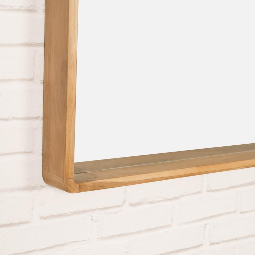 Miroir salle de bain en teck Samba 140 x 65 cm