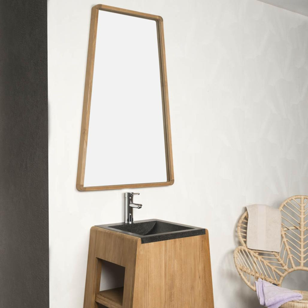 Miroir salle de bain en teck Tipi 110 x 69 cm Miroir salle de bain en teck Tipi 110 x 69 cm