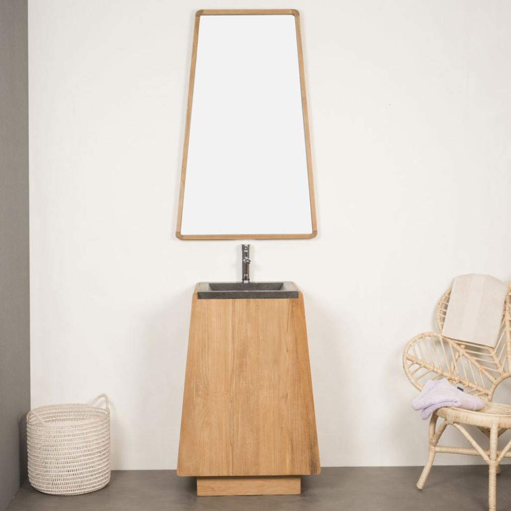 Miroir salle de bain en teck Tipi 110 x 69 cm Miroir salle de bain en teck Tipi 110 x 69 cm