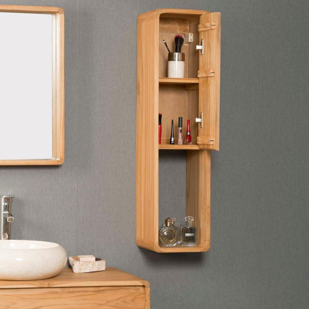 Colonne suspendue de salle de bain en teck Milo Colonne suspendue de salle de bain en teck Milo