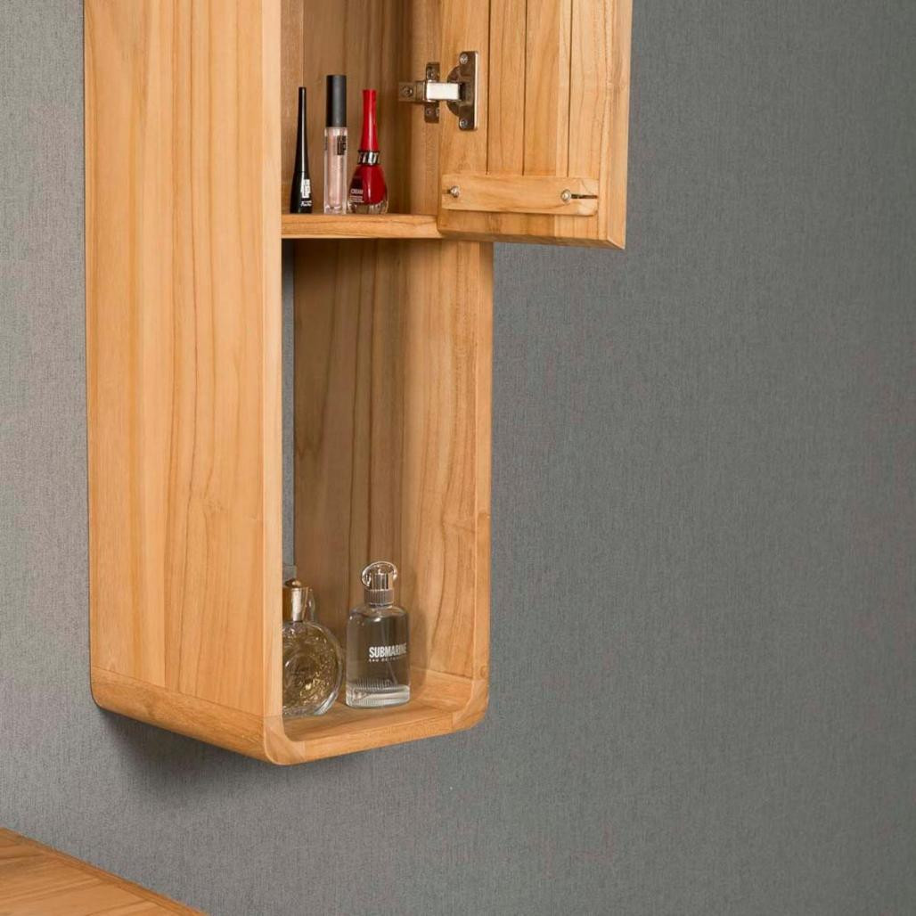 Colonne suspendue de salle de bain en teck Milo Colonne suspendue de salle de bain en teck Milo