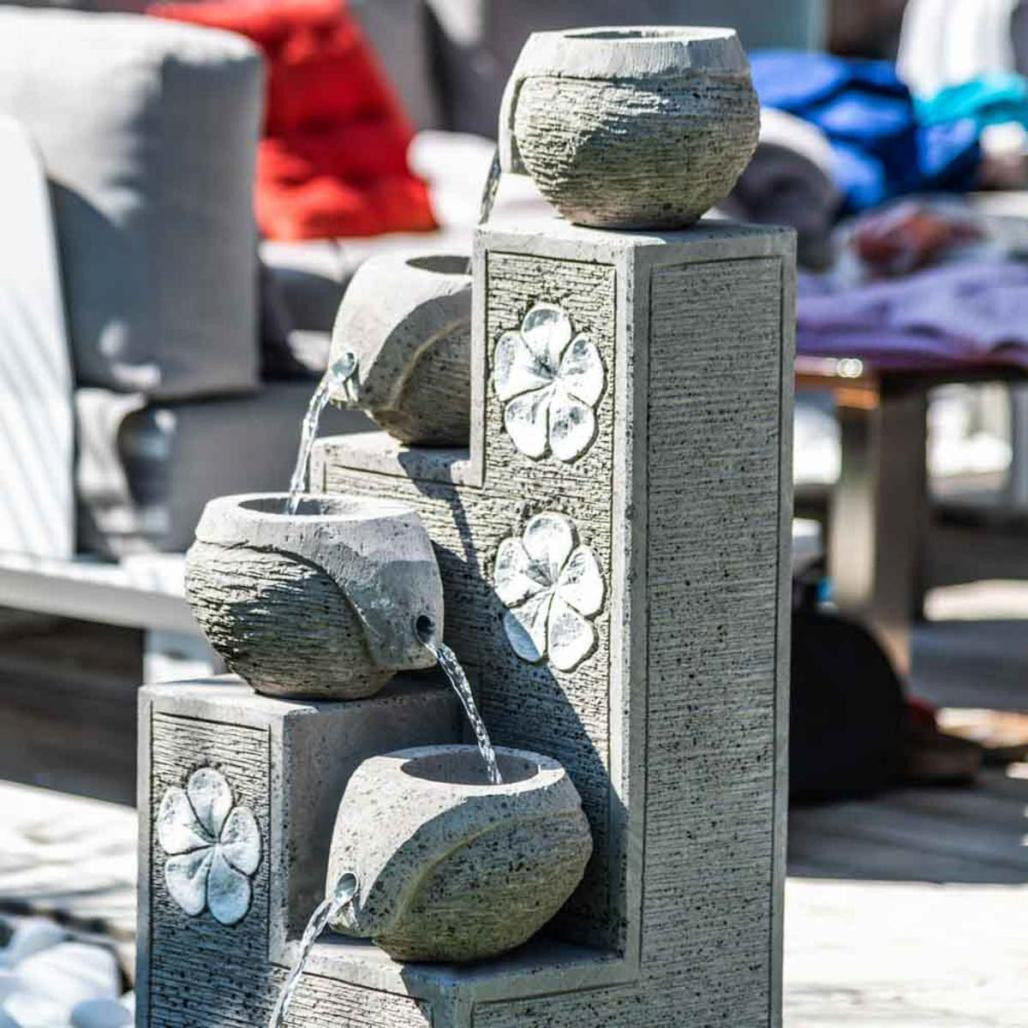 Fontaine de jardin cascade 4 coupes 90 cm Fontaine de jardin cascade 4 coupes 90 cm