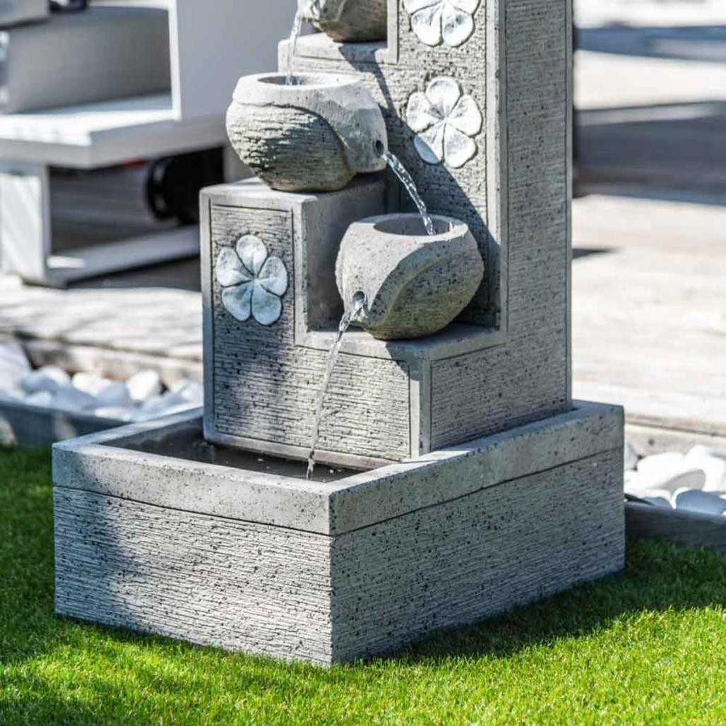 Fontaine de jardin cascade 4 coupes 90 cm Fontaine de jardin cascade 4 coupes 90 cm