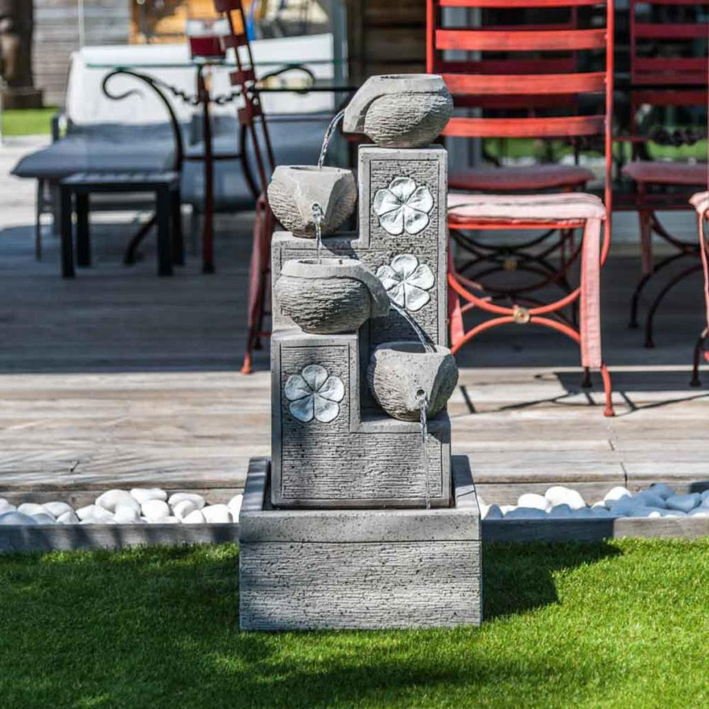 Fontaine de jardin cascade 4 coupes 90 cm Fontaine de jardin cascade 4 coupes 90 cm