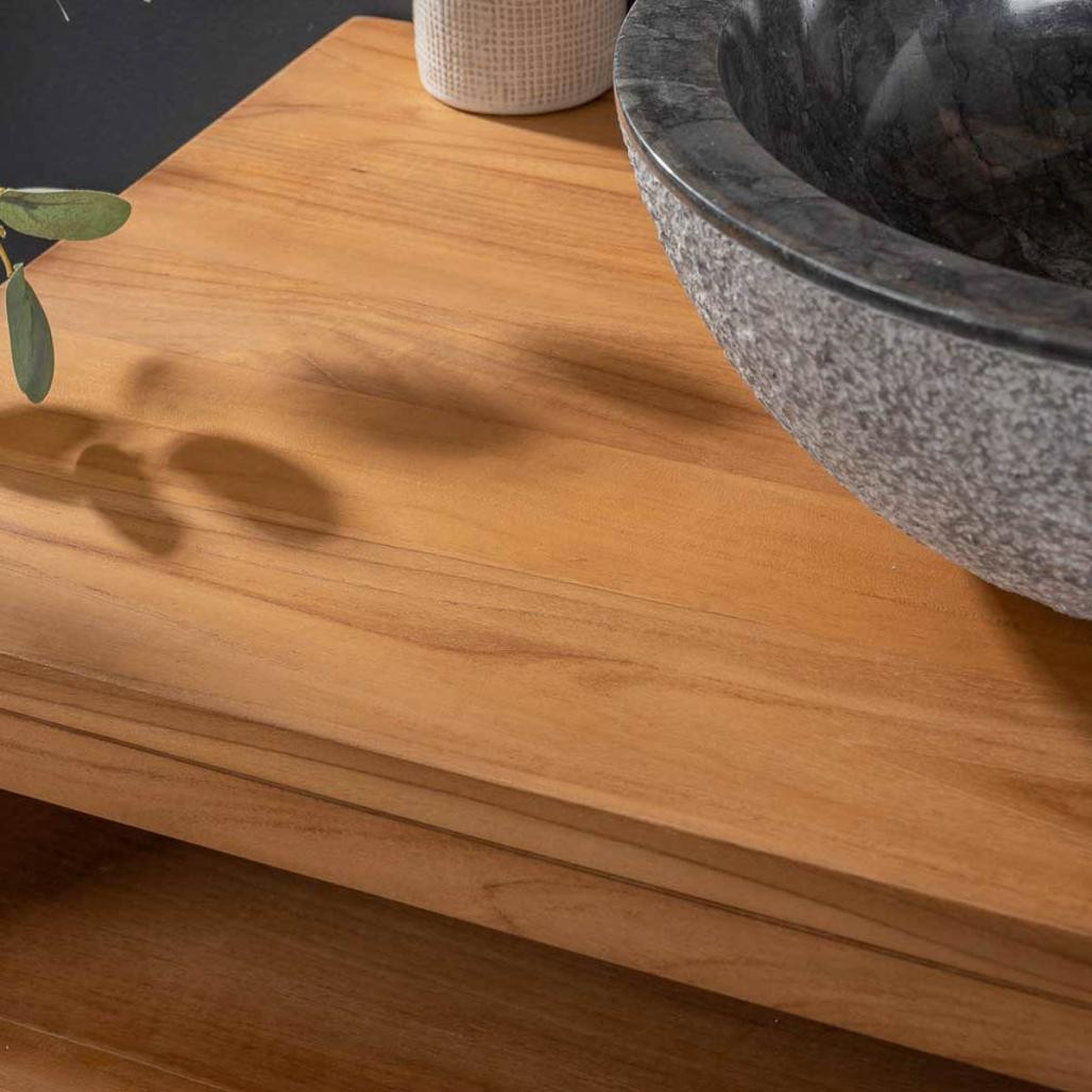 Meuble salle de bain en teck Mya 90 cm Meuble salle de bain en teck Mya 90 cm