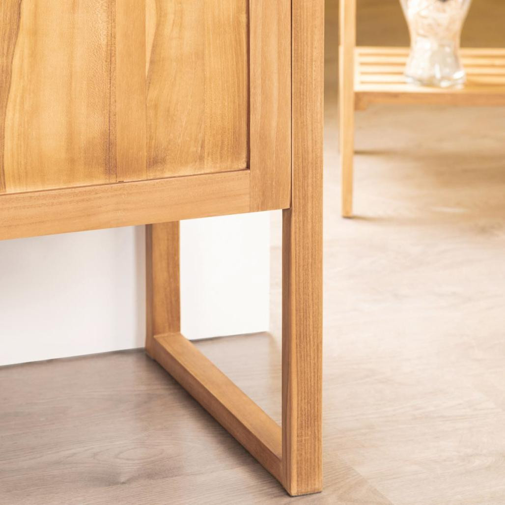 Meuble double vasque en teck massif Théa 165 cm