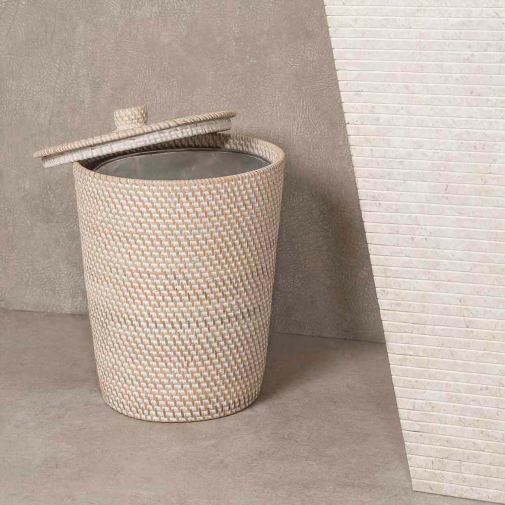 Poubelle de salle de bain en fibre végétale Poubelle de salle de bain en fibre végétale