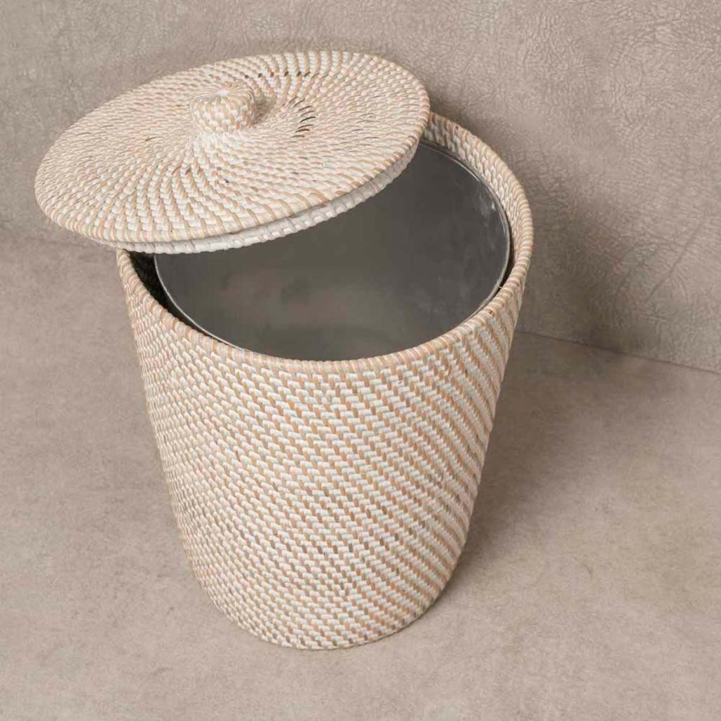 Poubelle de salle de bain en fibre végétale Poubelle de salle de bain en fibre végétale