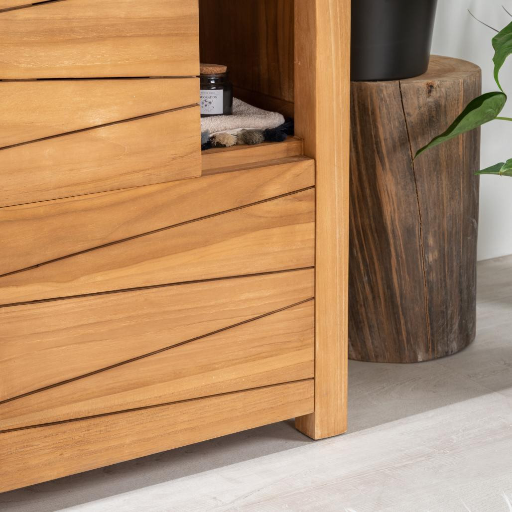 Meuble de salle de bain en teck massif Cosy 70 cm Meuble de salle de bain en teck massif Cosy 70 cm