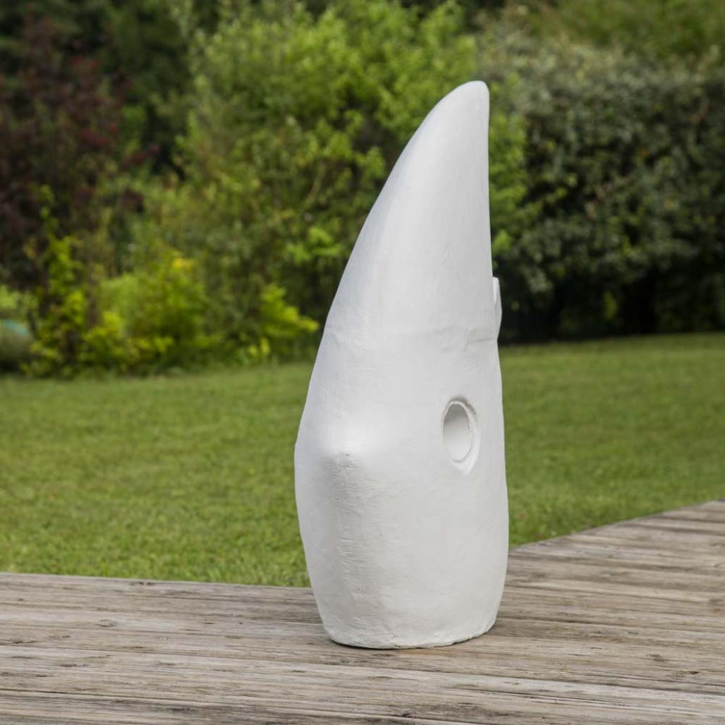 Sculpture design grand poisson blanc 100 cm Sculpture design grand poisson blanc 100 cm