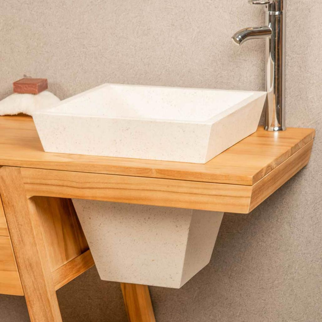 Meuble avec vasque en teck Khéops 140 Meuble avec vasque en teck Khéops 140