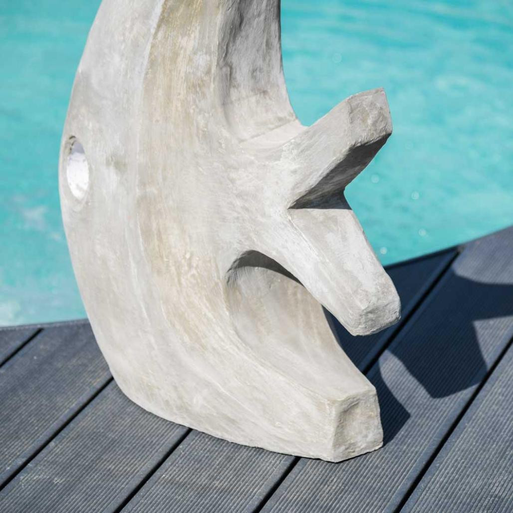 Sculpture contemporaine poisson 78 cm gris Sculpture contemporaine poisson 78 cm gris