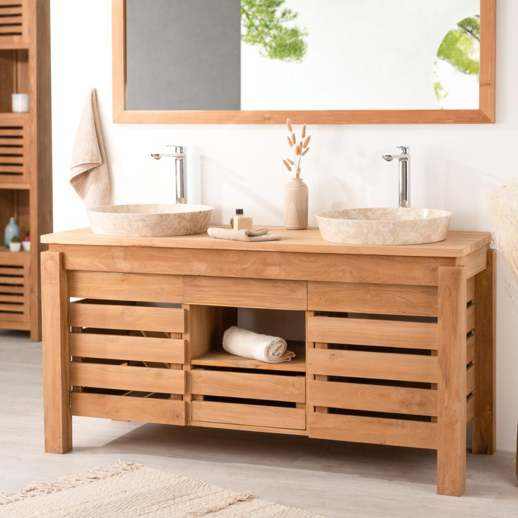 Vasque en marbre à poser salle de bain Malo 45 cm creme Vasque en marbre à poser salle de bain Malo 45 cm creme