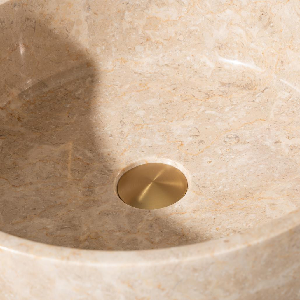 Vasque salle de bain en marbre Ulysse 40 cm crème Vasque salle de bain en marbre Ulysse 40 cm crème