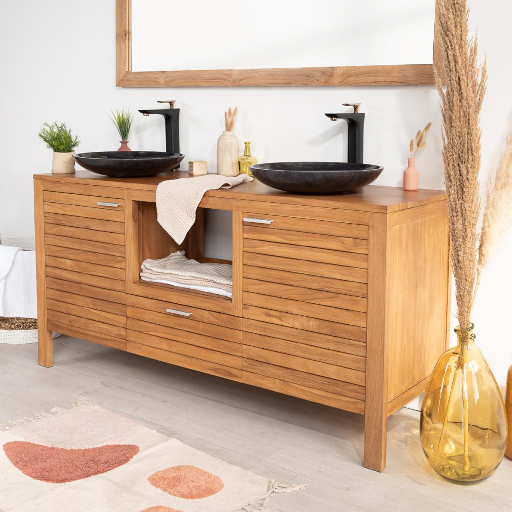 Vasque salle de bain ronde à poser Lysom 45cm noir Vasque salle de bain ronde à poser Lysom 45cm noir