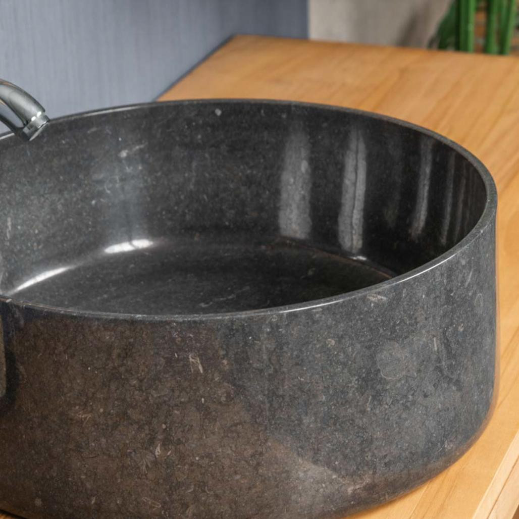 Grande vasque ronde à poser Ulysse 40 cm noir Grande vasque ronde à poser Ulysse 40 cm noir