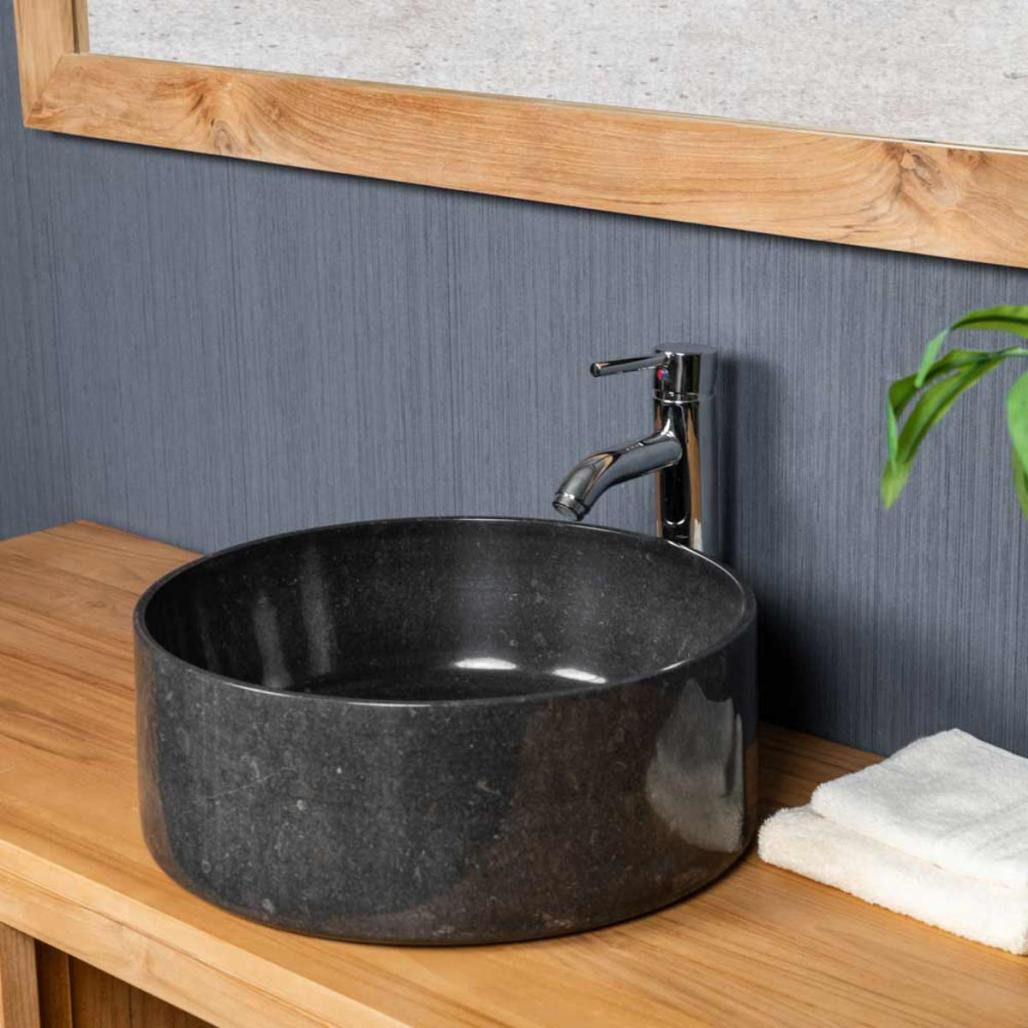 Grande vasque ronde à poser Ulysse 40 cm noir Grande vasque ronde à poser Ulysse 40 cm noir