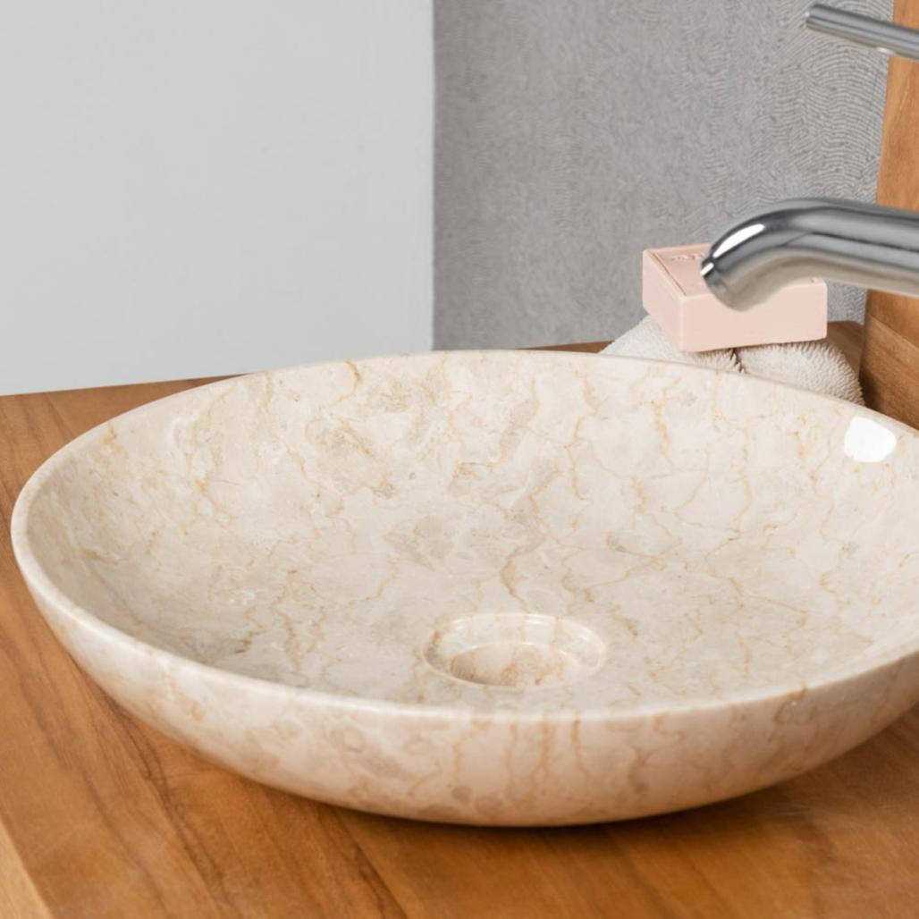 Vasque à poser salle de bain Lysom 35 cm creme Vasque à poser salle de bain Lysom 35 cm creme