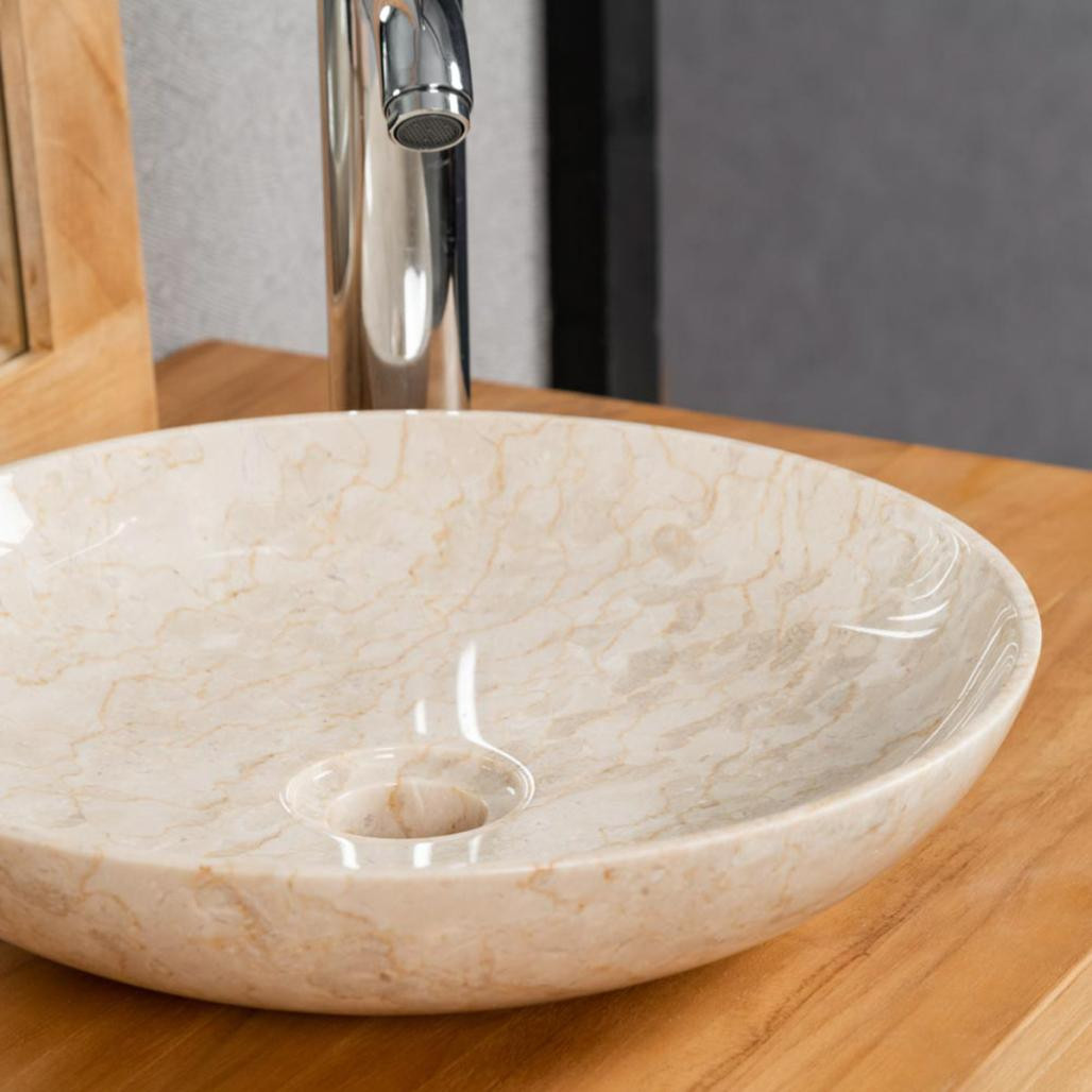 Vasque à poser salle de bain Lysom 35 cm creme Vasque à poser salle de bain Lysom 35 cm creme