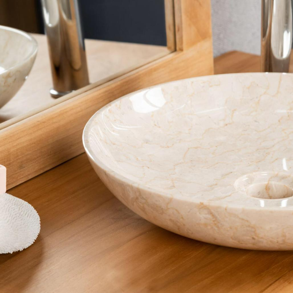 Vasque à poser salle de bain Lysom 35 cm creme Vasque à poser salle de bain Lysom 35 cm creme