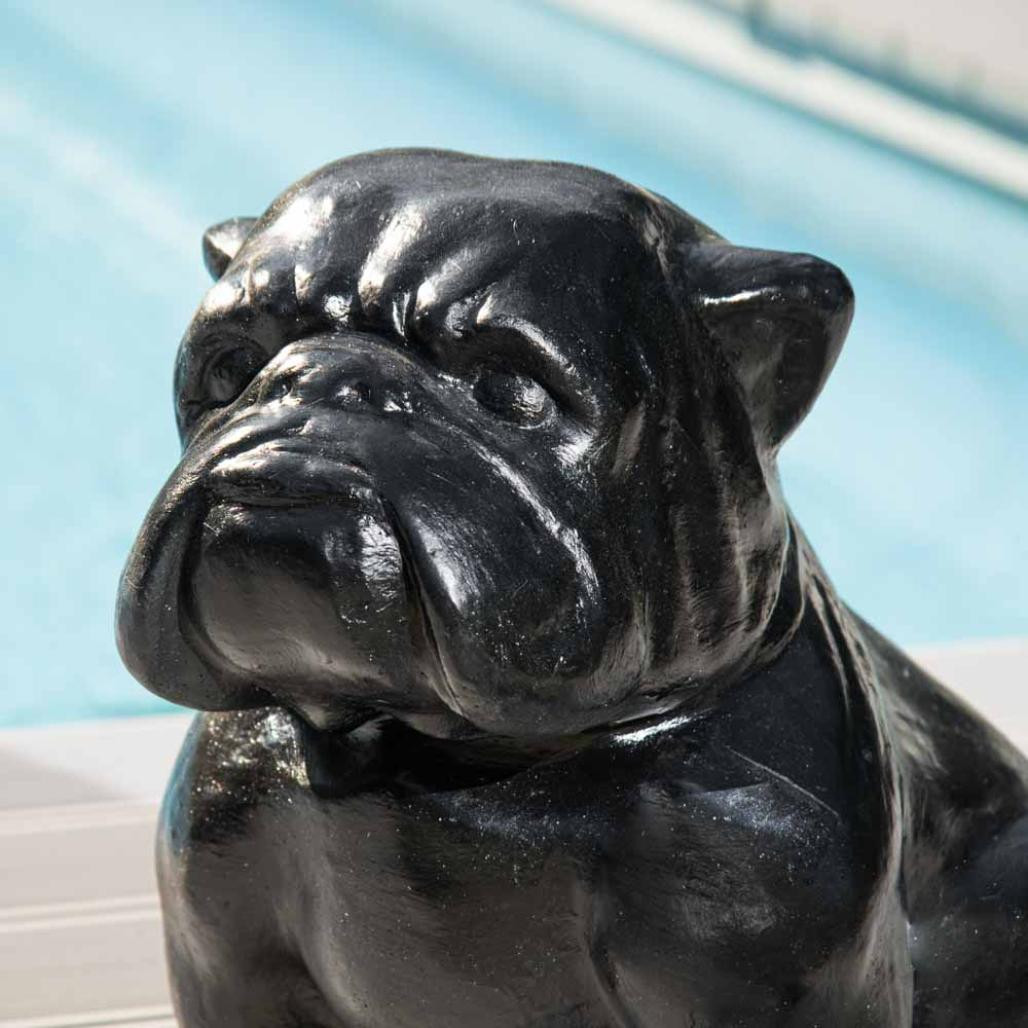 Sculpture contemporaine bulldog 40cm noir Sculpture contemporaine bulldog 40cm noir