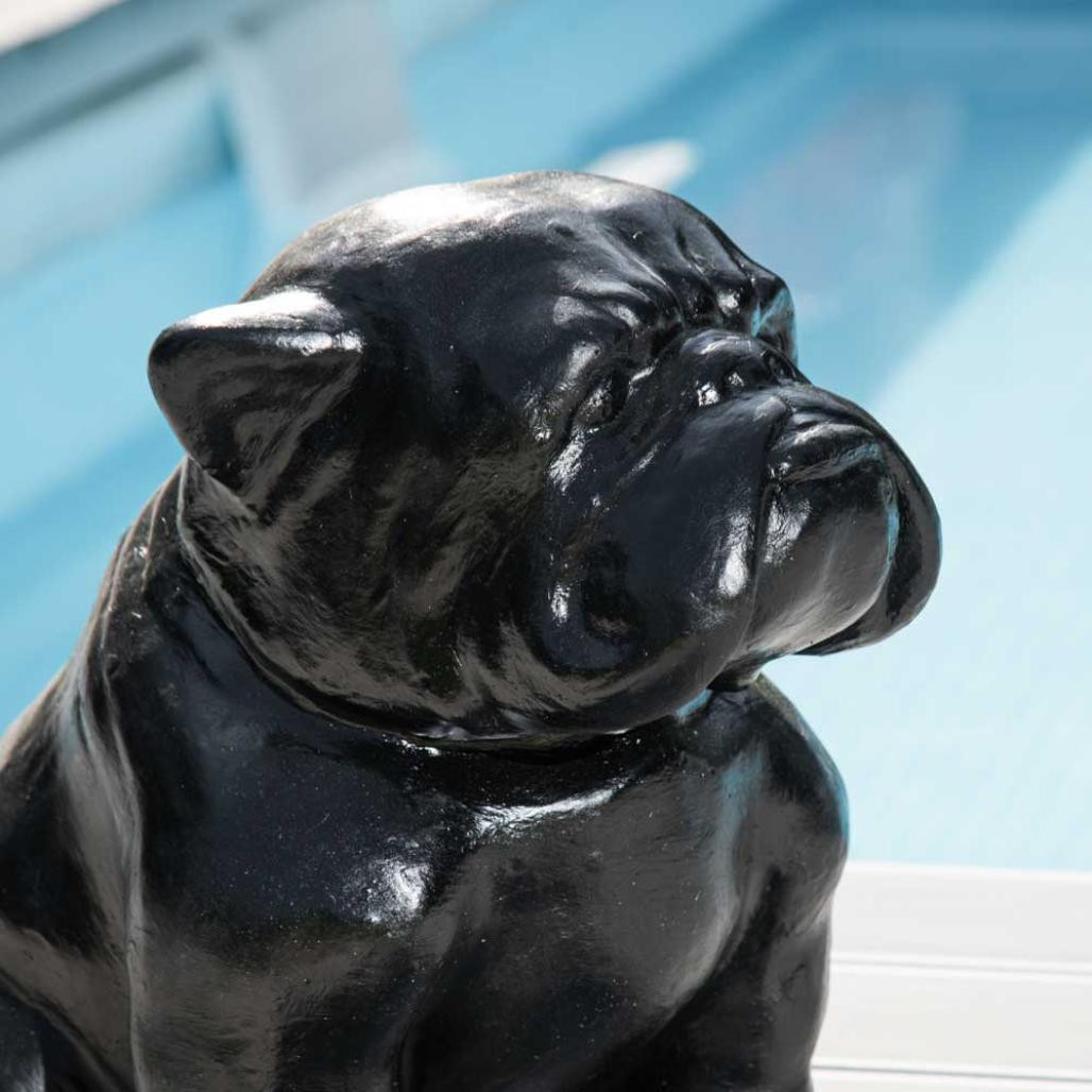 Sculpture contemporaine bulldog 40cm noir Sculpture contemporaine bulldog 40cm noir