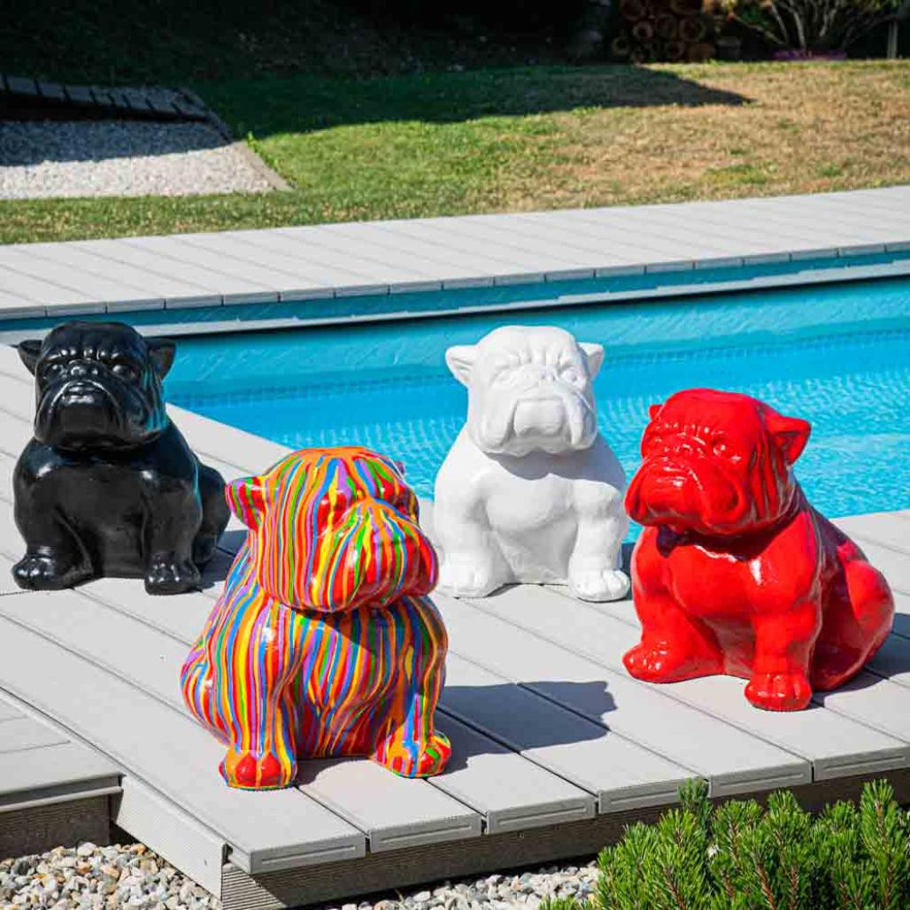 Sculpture contemporaine bulldog 40cm noir Sculpture contemporaine bulldog 40cm noir