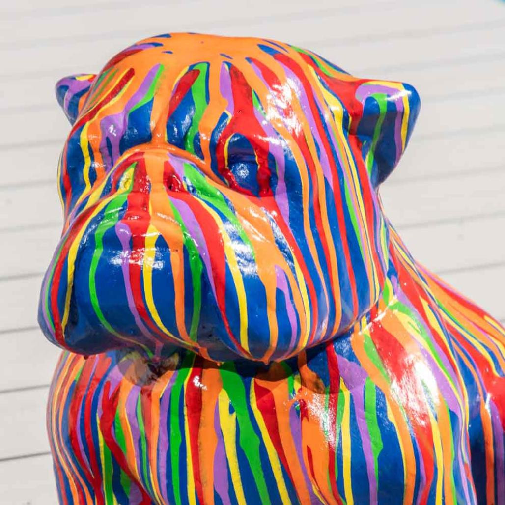 Statue de jardin déco moderne bouledogue 40cm trash Statue de jardin déco moderne bouledogue 40cm trash