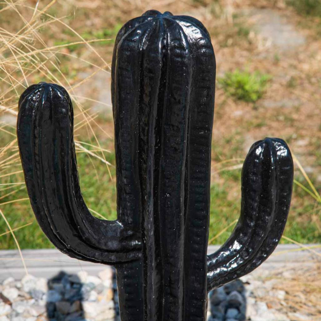 Sculpture moderne cactus noir 50cm Sculpture moderne cactus noir 50cm