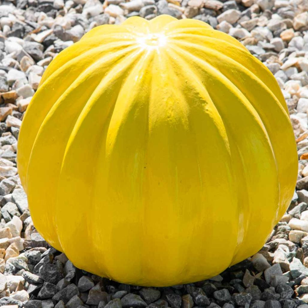 Statue deco cactus boule jaune 20cm Statue deco cactus boule jaune 20cm